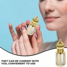 3pcs Glass Vintage Perfume Bottles, 3ml Glass Roller Ball Perfume Bottles, Vintage Fragrance Oil Sample Small Bottles - Bottle - View 5