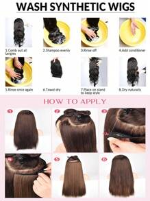 22 Inch Women's Everyday Straight Hair Extensions Fish Line Style Hair Extension Piece, Multiple Colours To Choose From, Easy To Use, Suitable For Parties, Raves - Multicolor - View 7