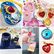 12个迷你字母数字树脂贴纸 - 自粘式，闪光金银，4.5毫米/3毫米 - 非常适合DIY环氧树脂浇铸、剪贴簿和装饰 - 彩色 - 查看 4