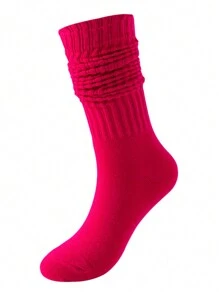 1 Pair Women Over The Knee Socks, Colorful Vertical Stripe Pattern, Fashion Versatile Thigh High Stockings, Spring/Summer