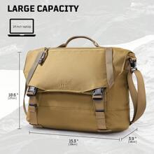 1TG TACTICAL Messenger Bag For Men & Women - Lightweight Crossbody Shouder Bag Laptops Briefcase Office Satchel Commute Bag - Brown - View 2