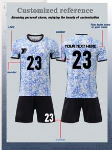 Personalisierte Logos für Jugendsportbekleidung, individuell gestaltbar, und personalisiere deine einzigartige portugiesische Fußballsets für Herren und Damen (13-16 Jahre) - personalisierte Trikot- und Shorts-Sets, Heimdesign-Stil