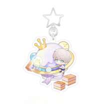 Love And Deepspace Sylus Qin Che Cosplay Key Chain Acrylic Keychains Backpack Q Cake Dessert Series Rafayel Pendant - Silver - View 2