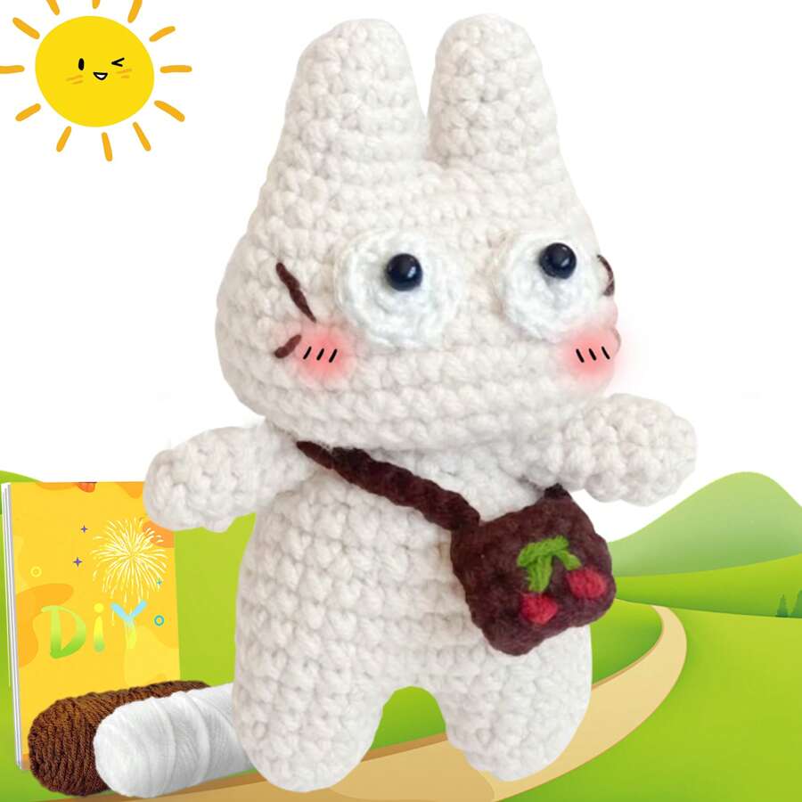 Animal De Peluche De Ganchillo Apoyo Emocional - Hecho A Mano, Lana, 11x9 Cm, Regalo Positivo Para