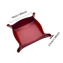 Valet Tray, Leather Tray, Small Catchall Tray, Foldable Jewelry Travel Organizer, Suitable For Travel, Storage, Nightstand, Home Or Office - Multicolor - View 6