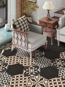 SUPSTICKER 1/7/14pcs Black White Patchwork Hexagon Floor Stickers, Peel And Stick Waterproof Anti-Slip, For Entryway Kitchen Bathroom Balcony - Multicolor - View 4