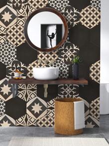 SUPSTICKER 1/7/14pcs Black White Patchwork Hexagon Floor Stickers, Peel And Stick Waterproof Anti-Slip, For Entryway Kitchen Bathroom Balcony - Multicolor - View 7