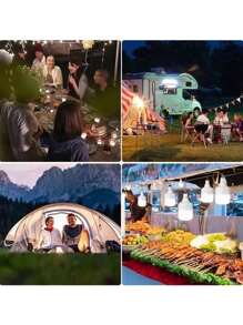 Portatil Recargable Emergencia Usb 40w Lámpara Foco Led 6 piezas - Blanco - Ver 9