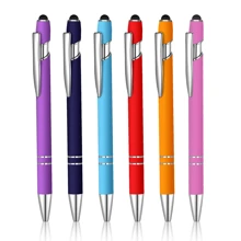 6pcs 2-In-1 Retractable Ballpoint Pen With Stylus, Metal Stylus Tip Suitable For Touchscreen, 1.0mm Black Ink Back To School - Multicolor - View 8