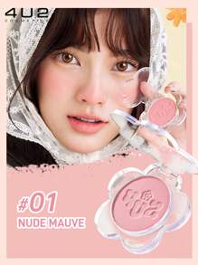 Rubor con brillo Flower Blush#01 Sweet Pea de 4U2 - #01 guisante dulce - Ver 2