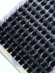 168片仿貂毛假睫毛簇，0.07D，9-16毫米混合装，自然妆效，浓密型，单根睫毛簇，化妆工具，睫毛簇，单根睫毛，假睫毛，假睫毛