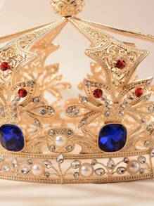 1pc Iris Flower Crown Design Zinc Alloy New Wedding Bridal Tiara, Birthday And Adult Gift Accessories, All-Season