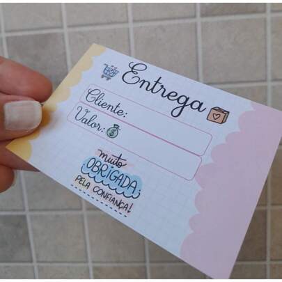 Cartão Cliente para organizar entregas mimo cliente  identificação ENVIO IMEDIATO