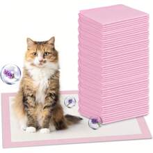 Almohadillas absorbentes desechables rosas para entrenamiento de mascotas, extra gruesas, 100 piezas, impermeables, de material tejido, de secado rápido, reutilizables, para entrenamiento en casa y viajes, material absorbente de desechos de mascotas.
