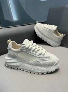 Zapatillas de Elevador Informales Nuevas de Suela Gruesa, Transpirables y Ligeras de Malla de Alta Calidad - Opción Perfecta para Hombres