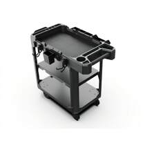 Xe đẩy tiện ích thương mại đa năng Hyper Tough Hyper Stack 3 tầng 36", sức chứa 500 lb, màu đen, trang trí ngoài trời - màu đen - Xem 4