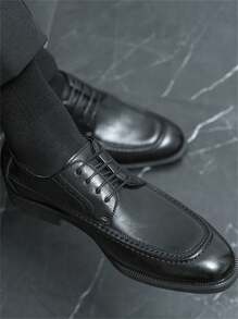 男士正装尖头皮革正装鞋、通勤鞋