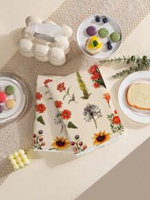 2pcs Vintage Mushroom Kitchen Towels Brown Beige Dish Towels Retro Botanical Hand Drying Tea Towels For Cooking Baking Party Supplies