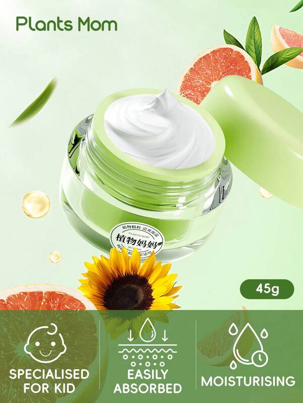 45g Creme Facial Hidratante com Ácidos Aminados de Verdolaga, Gardênia e Olea Europaea para Hidratar a Pele, Especialmente Formulado para Crianças, de Fácil Absorção