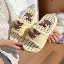 2025 New Women Dachshund Pattern Flat Sandals, Cute House Slippers For Indoor & Outdoor Wear, Non-Slip, EVA, Suitable For Party, Gathering, Casual, All Season