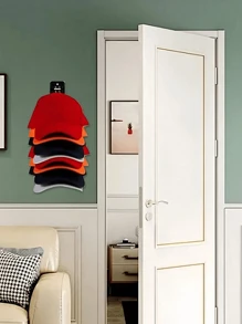 2pcs Wall Mounted Baseball Cap Storage Rack, Multi Layer Hat Organizer Holder, Holds 16 Caps, Suitable For Home, Office, Bedroom, Gender Reveal Party, Perfect For Birthdays, Weddings, Parties, The Perfect Gift For Colleagues, Friends, And Family, Back To School