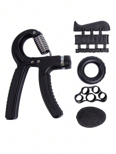 Adjustable Resistance Hand Grip Strengthener, Forearm Exerciser For Muscle Building And Athletic Grip Trainer, Hand Strengthener Tool Kit - 5 Pieces Grip Strength Training Set (Silicone Finger Gripper, Grip Ball, Grip Ring) Gym Accessories