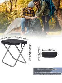 1 pezzo Sgabello portatile da 10" nero o rosso, ultra leggero, sedia pieghevole, sgabello per pesca, campeggio, escursionismo, viaggi, picnic, barbecue all'aperto, giardinaggio