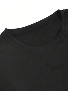 Kanji Print T Shirt For Women'S, Casual Fashion Round Neck T-Shirt Shirt Tops