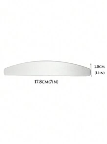 1 pezzo Cuscinetto di levigatura e lima per unghie in acciaio inossidabile semicircolare (pezzi di lima per unghie di ricambio venduti separatamente)
