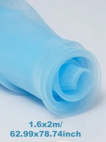 1 件蓝色纯色背景布，现代欧根纱户外派对装饰椅子装饰新娘横幅，适用于婚礼、生日派对 - 藍色 - 查看 10