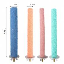 2pcs Random Color Colorful Parrot Standing Stick Bird Claw Stick Creative Reusable Funny Portable Cage Decoration Bird Claw Beak Grinding Bar Standing Stick Parrot Station Pole Bird Supplies Parrot Grinding Stand Claws Cage Accessories - Multicolor - View 4
