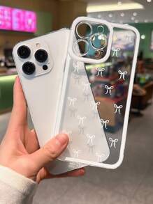 Transparent Bowknot Design Phone Case Compatible With IPhone 16 Pro Max, 14, 13, 12, 11 Pro Max, XS Max, X, XR, 8, 7, Plus, Mini, Suitable As Birthday Gift For Girlfriend, Boyfriend Or Personal Use