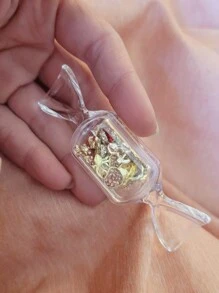 10 piezas Cajas de regalo para fiestas con forma de caramelo, organizador de anillos con tapa, contenedor de plástico para caramelos lindo, estuche de exhibición para joyería DIY, accesorios para Navidad, boda, fiesta y viaje