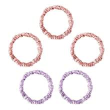 Townssilk Silk Skinnie Hair Bobbles 100% Pure Mulberry Silk 19 Momme Hair Friendly Luxury Elastic 3 Hair Bobbles Color 3pc CombinationA - 5pc-5 - Xem 1