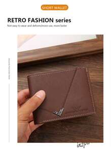 1-3pcs "Luxury Business PU Short Wallet" - Large Capacity Multi-Card Slots + Coin Pouch, Men's Portable Card Case + Photo Window, Ultra Thin Bi-Fold Design, Credit Card/ID Card Layered Storage, "Father's Day Gift Choice", Fashion Matte Finish Soft Wallet, Ideal Gift For Men's Birthday Or Partner, Fashionable Style For Young Men And Women