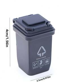 1:12 Dollhouse Mini Trash Can, Miniature Sorting Bin, Realistic Garbage Sanitation Bucket, Trash Can Model, Pocket Realistic Trash Can, Micro Scene Model Accessories, OB11 Model Photography Props, Play House Mini Realistic Openable Trash Can, Mini Trash Sorting Bin, Doll House Toy Recognition Toy, Outdoor Scene Matching Static Display Props - Multicolor - View 2