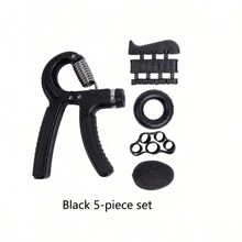 Adjustable Resistance Hand Grip Strengthener, Forearm Exerciser For Muscle Building And Athletic Grip Trainer, Hand Strengthener Tool Kit - 5 Pieces Grip Strength Training Set (Silicone Finger Gripper, Grip Ball, Grip Ring) Gym Accessories