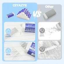 12/6/10/18/24/60pcs Simple White Eraser, Special Eraser For Exam, Pencil Writing, Wipe Clean Without Leaving Traces Creative Stationery Office Gifts,3.8cm*1.8cm Back To School