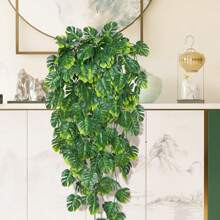 1/3 Piezas Plantas artificiales con hojas de caparazón de tortuga para colgar en la pared, enredaderas falsas de plástico para decoración de boda DIY, corona, decoración para sostener la muñeca de la novia, decoración de coche de boda, decoración de arco del dintel, decoración del hogar, comedor, dormitorio, florero, materiales de decoración de fiesta de cumpleaños, regalos de Año Nuevo