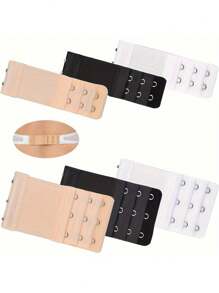 6 Packs Women's Bra Extenders, Elastic Adjustable Bra Strap Extension, Soft Undergarment Accessories, Assorted Colors, Comfort Fit - Multicolor - View 8