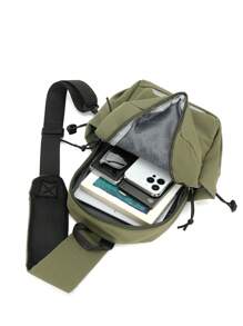 Myco Túi đeo chéo nhỏ gọn, họa tiết chữ cái giản dị, phù hợp sử dụng hàng ngày, túi ngực dung tích lớn, có thể dùng cho các hoạt động thể thao ngoài trời và đựng điện thoại, món quà tuyệt vời cho ngày Valentine. - màu xanh lá - Xem 10