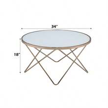 Valora Frosted Glass Top & Champagne Finish Coffee Table - Nhiều màu - Xem 3