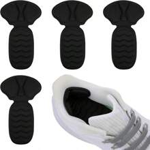 2pcs/Set Self-Adhesive Transparent Silicone Heel Grips, Soft Cushion Insoles For High Heels, Shoes, Sandals, Sneakers, Adjustable Size - Black - View 6