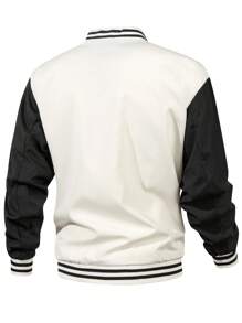 Classic Baseball Uniform, Men's Casual Baseball Jacket, Suitable For College Coat, Spring And Fall, Suitable For Daily Outdoor Activities