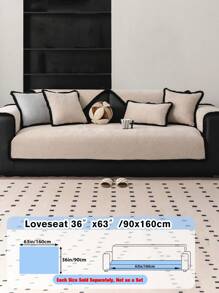 1pc Minimalist Solid Color Chenille Sofa Cover, All Season Universal Anti Slip And Dirt Proof Sofa Protective Cover, Pet-Friendly, Suitable For Bedroom, Office, Living Room, Home Decoration, Fits Various Sofa Types (Armchair, Loveseat, 3-Seater, 4-Seater, Sectional) Couch Cover Sofa Covers Room Decor Living Room Decor - Multicolor - View 23