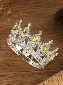 1 Pc/Full Round Baroque Bridal Full Round Tiara Crown, Super Cute Little Tiara,Birthday And Cake Tiara , Photography, Banquet And Floral Decoration, Wedding, Party