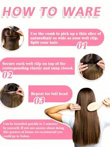 4 piezas de extensiones de cabello con clip, color marrón mezclado con dorado piano, longitud 22~32 pulgadas, ondulado rizado natural, pelucas de fibra sintética, adecuadas para mujeres, Halloween - Color Piano - Ver 8