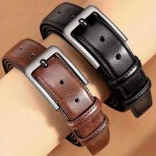 Leather Belt For Men, Buckle Style Waistband, Korean Fashion Casual Belt, Suitable For Middle-Aged And Young Mencasual, Business, Boyfriend Husband Father Dad Men Gift, Daily Wear, Fashion, Teen, Outdoor, Vacation, Athletic, Travel, Street, Boho, Vintage Fall, Autumn, Halloween Autumn-Winter Accessories,Suitable For Teens, Youth,Men,Casual, Outdoor, Athletic, Vacation, Graduation Gifts, Birthday, Daily Wear