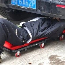 2-In-1 Crawler, 36-Inch (About 35.98inch) Z-Shaped Crawler Seat, 300 Pounds (About 149.7kg) Capacity Garage Chair Adjustable Rolling Folding Car Crawler With 6 2.5-Inch (About 2.52inch) Wheels Garage Chairs With Adjustable Roller Folding Car Crawlers/Seat Wheels, Mechanical Crawlers, Used For Car Maintenance