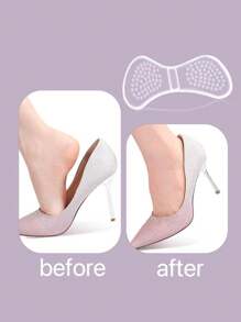 2 pièces Coussinets de talon anti-friction, coussins de talon en silicone invisible, antidérapant et doux, convient aux talons hauts, plates, sandales, chaussures de sport